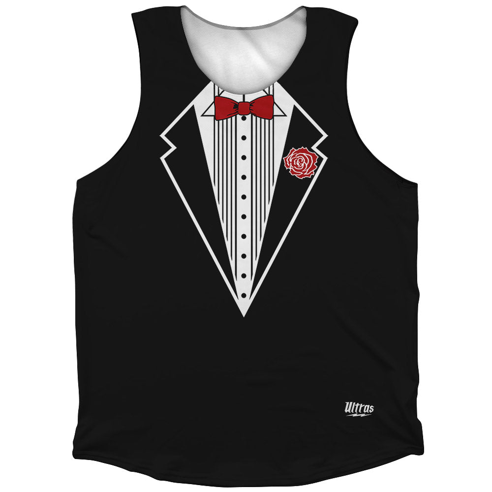 Tuxedo Red Tie Athletic Tank Top