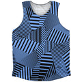 Multiple Lines Pattern Finish Line Athletic Tank Top
