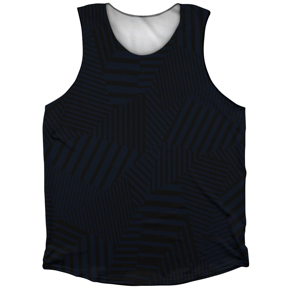 Multiple Lines Pattern Finish Line Athletic Tank Top