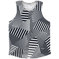 Multiple Lines Pattern Athletic Tank Top