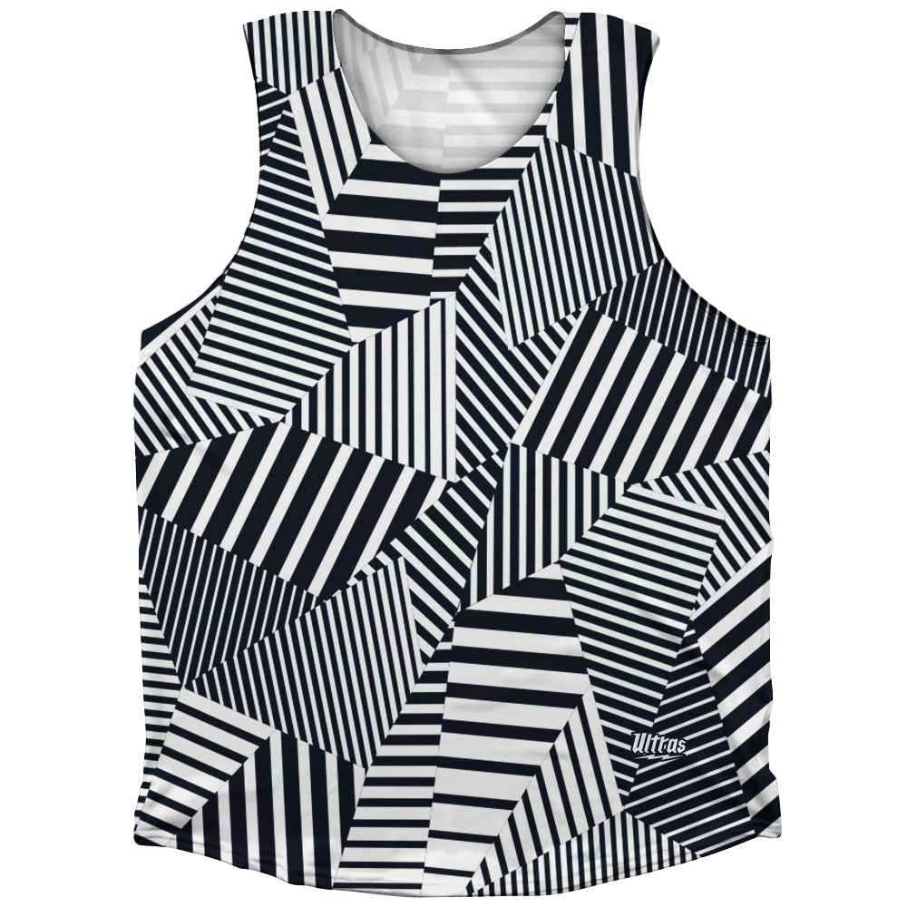 Multiple Lines Pattern Finish Line Athletic Tank Top