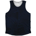 Multiple Lines Pattern Finish Line Athletic Tank Top