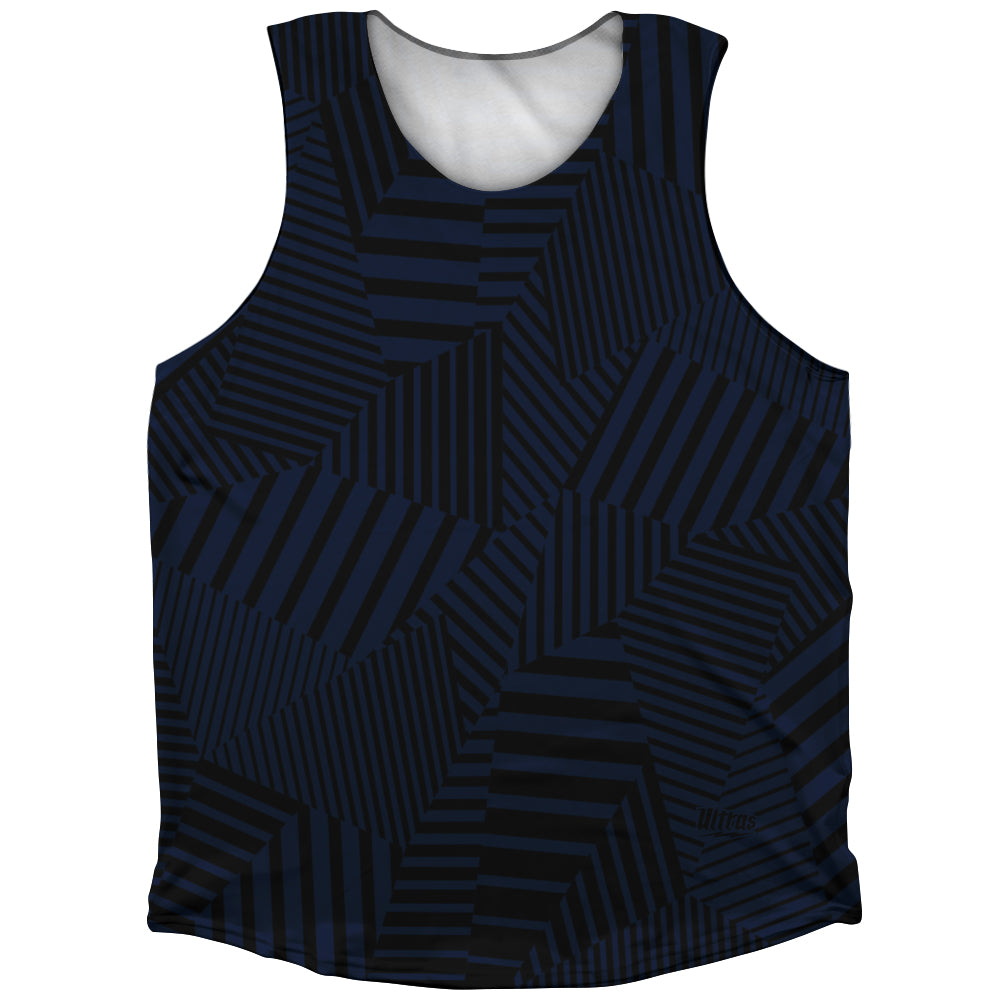 Multiple Lines Pattern Finish Line Athletic Tank Top