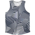 Multiple Lines Pattern Finish Line Athletic Tank Top