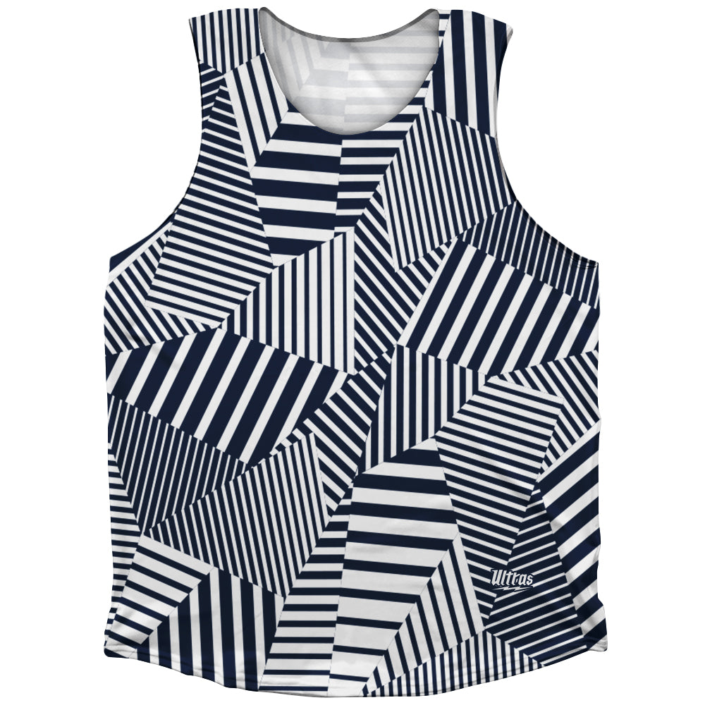 Multiple Lines Pattern Athletic Tank Top