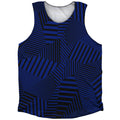 Multiple Lines Pattern Finish Line Athletic Tank Top