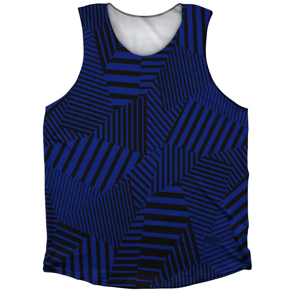 Multiple Lines Pattern Finish Line Athletic Tank Top