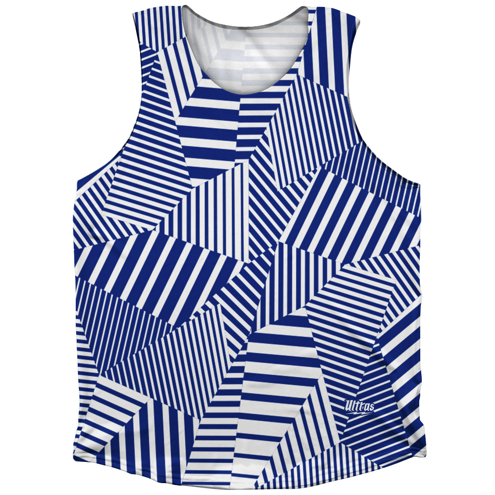 Multiple Lines Pattern Athletic Tank Top