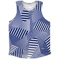 Multiple Lines Pattern Finish Line Athletic Tank Top