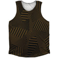 Multiple Lines Pattern Finish Line Athletic Tank Top