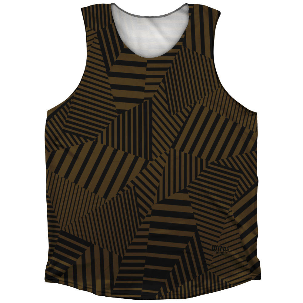 Multiple Lines Pattern Finish Line Athletic Tank Top