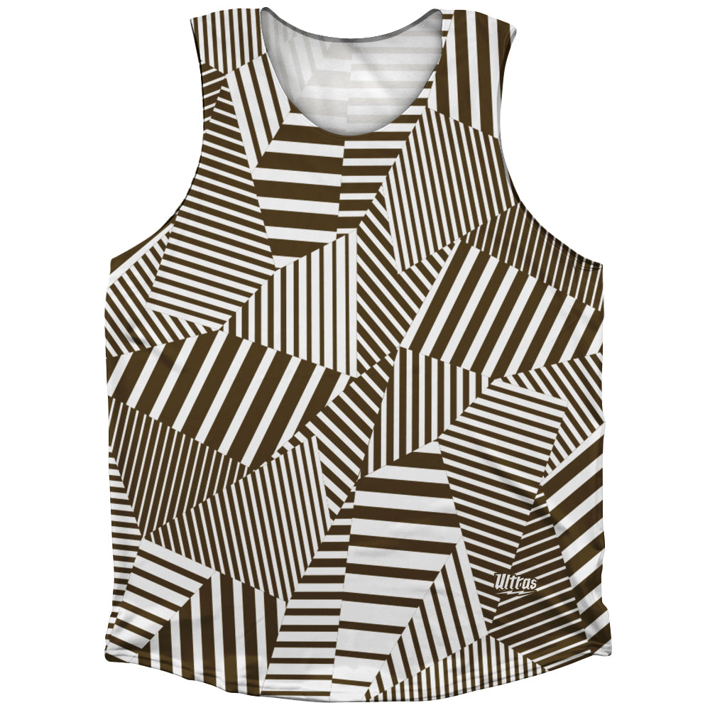 Multiple Lines Pattern Finish Line Athletic Tank Top