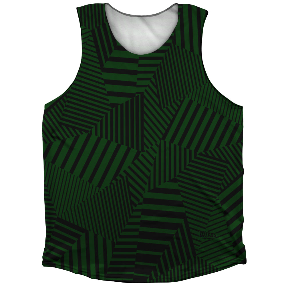 Multiple Lines Pattern Finish Line Athletic Tank Top