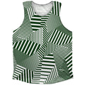 Multiple Lines Pattern Finish Line Athletic Tank Top