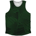Multiple Lines Pattern Finish Line Athletic Tank Top