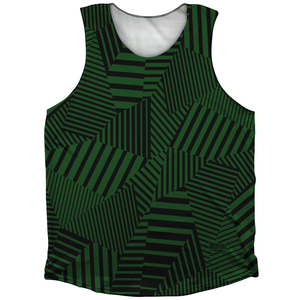 Multiple Lines Pattern Finish Line Athletic Tank Top