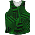 Multiple Lines Pattern Finish Line Athletic Tank Top