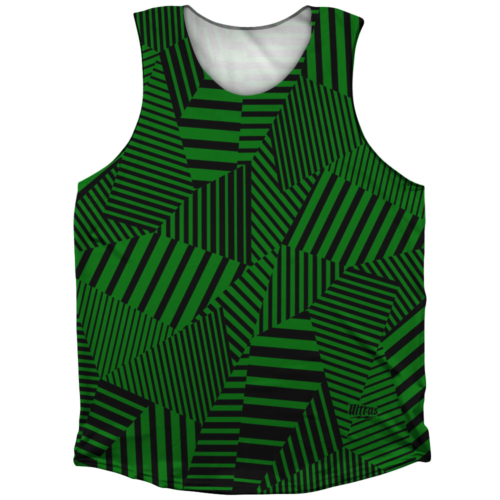 Multiple Lines Pattern Finish Line Athletic Tank Top