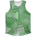 Multiple Lines Pattern Finish Line Athletic Tank Top