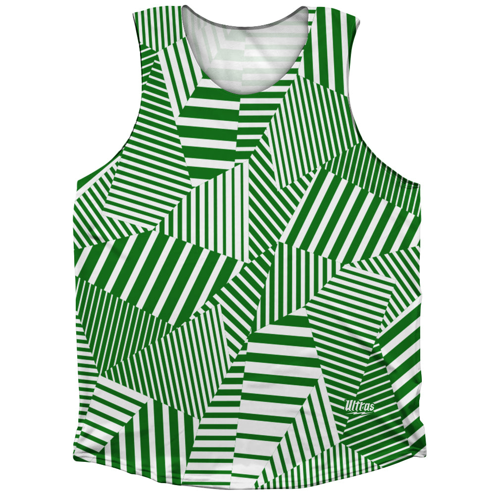 Multiple Lines Pattern Finish Line Athletic Tank Top