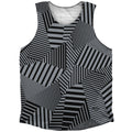 Multiple Lines Pattern Finish Line Athletic Tank Top