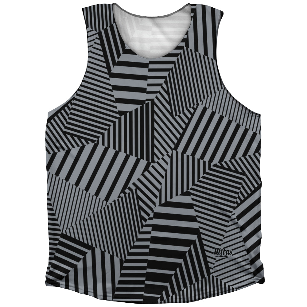 Multiple Lines Pattern Finish Line Athletic Tank Top