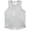 Multiple Lines Pattern Finish Line Athletic Tank Top