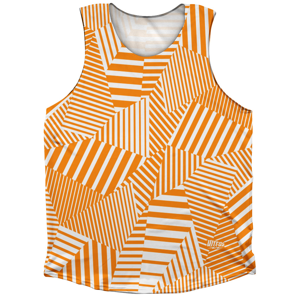 Multiple Lines Pattern Finish Line Athletic Tank Top