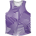 Multiple Lines Pattern Athletic Tank Top