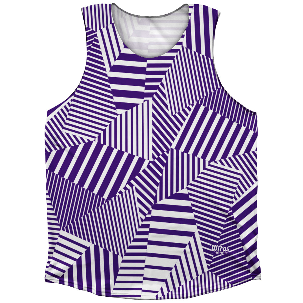Multiple Lines Pattern Athletic Tank Top