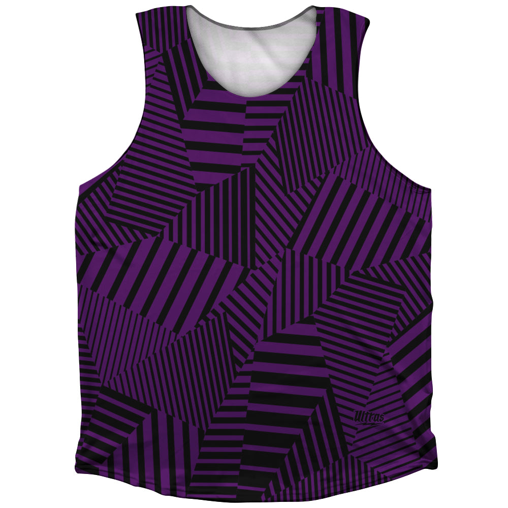 Multiple Lines Pattern Athletic Tank Top