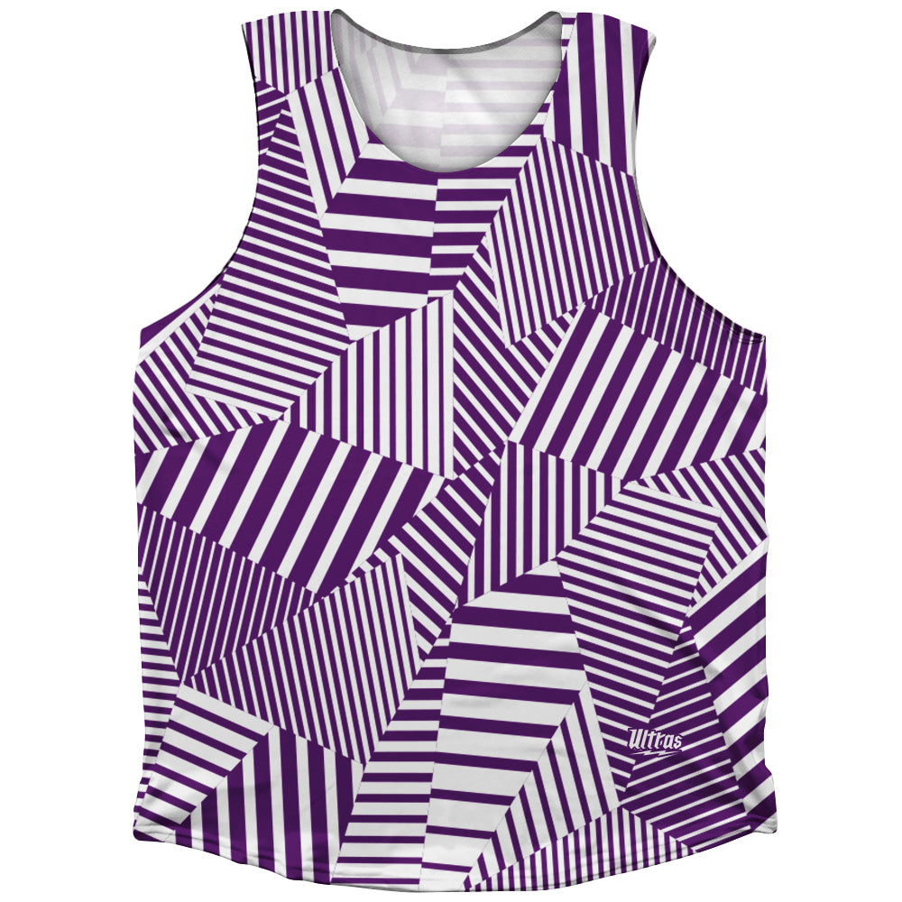 Multiple Lines Pattern Finish Line Athletic Tank Top