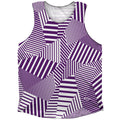 Multiple Lines Pattern Athletic Tank Top
