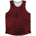 Multiple Lines Pattern Athletic Tank Top