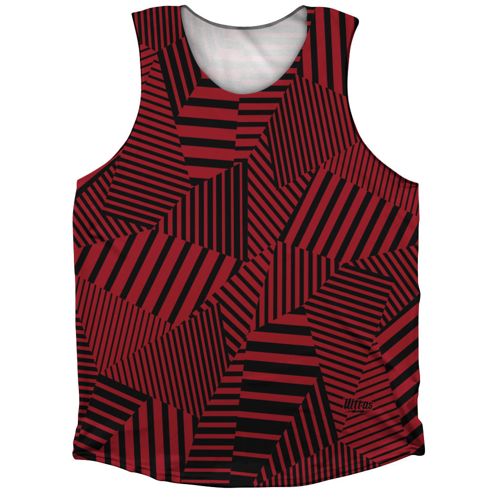 Multiple Lines Pattern Finish Line Athletic Tank Top