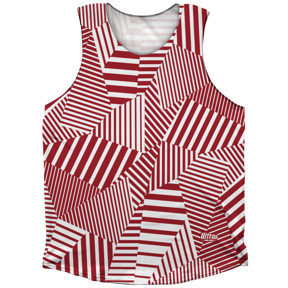 Multiple Lines Pattern Finish Line Athletic Tank Top