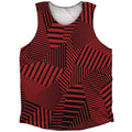 Multiple Lines Pattern Finish Line Athletic Tank Top
