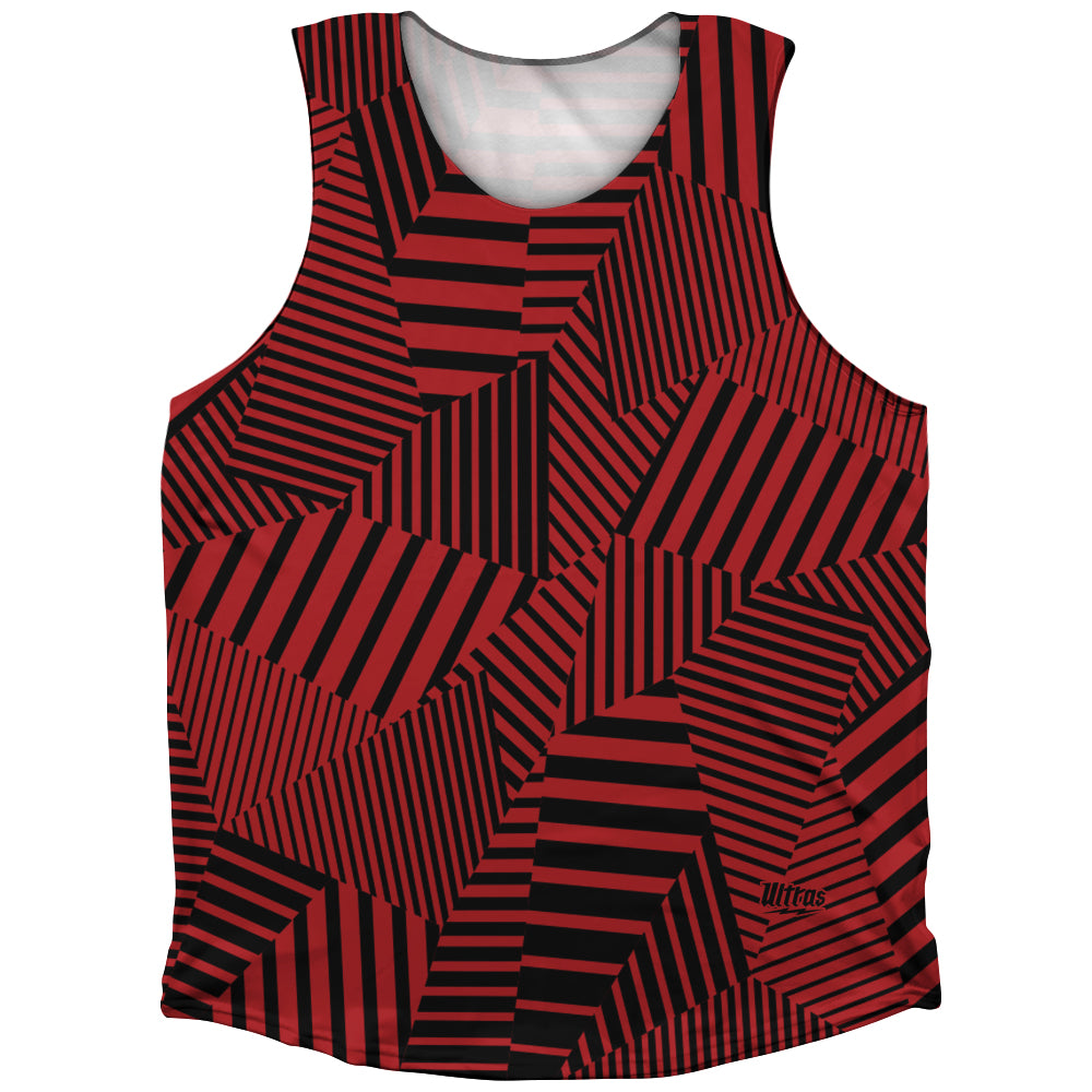 Multiple Lines Pattern Finish Line Athletic Tank Top