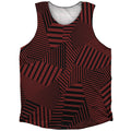 Multiple Lines Pattern Finish Line Athletic Tank Top