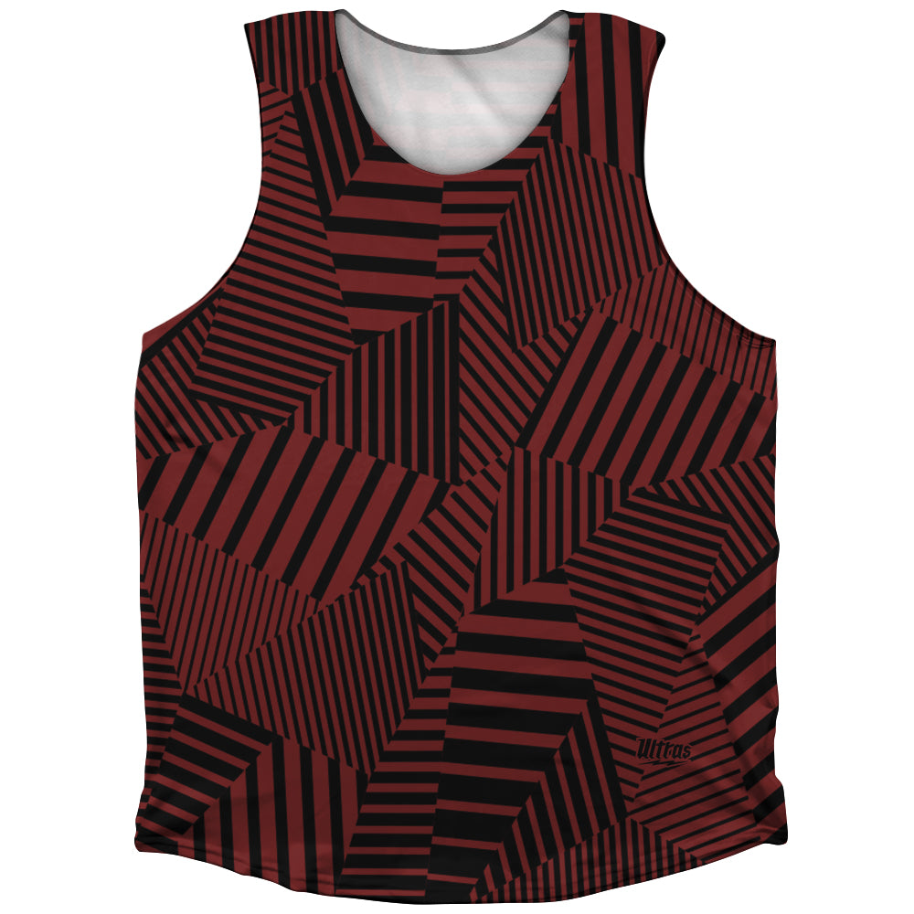 Multiple Lines Pattern Finish Line Athletic Tank Top