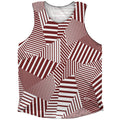 Multiple Lines Pattern Athletic Tank Top