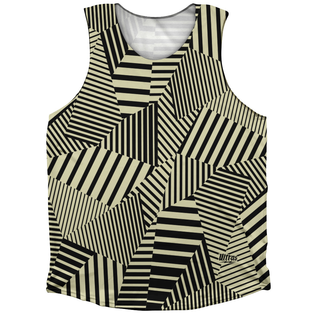 Multiple Lines Pattern Athletic Tank Top