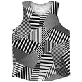 Multiple Lines Pattern Athletic Tank Top