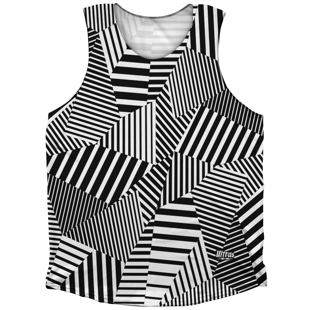 Multiple Lines Pattern Athletic Tank Top