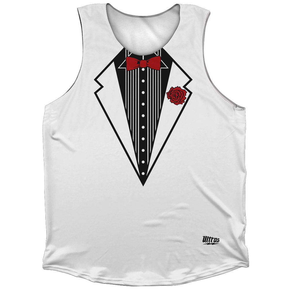 Tuxedo Red Tie Athletic Tank Top