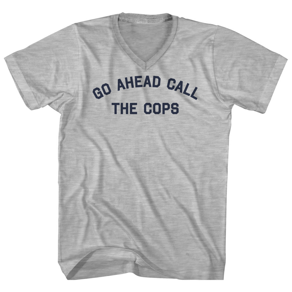 Go Ahead Call The Cops Men's Cotton V-neck T-shirt product image 1