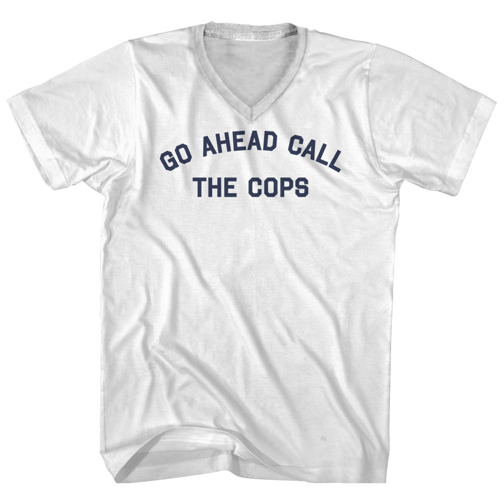 Go Ahead Call The Cops Men's Cotton V-neck T-shirt product image 1
