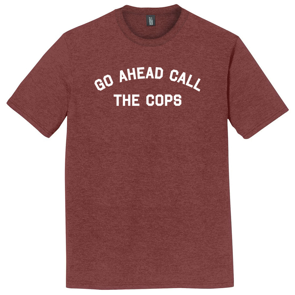 Go Ahead Call The Cops Mens Tri-Blend DTG T-shirt product image 1
