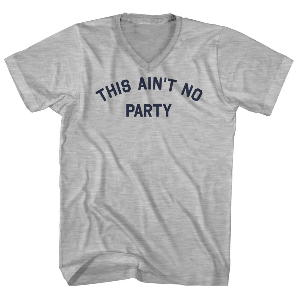 This Ain't No Party Men's Cotton V-neck T-shirt product image 1